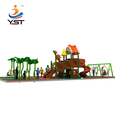 Linear LLDPE Plastic Kids Playground Slide Anti Crack With Steel Plate